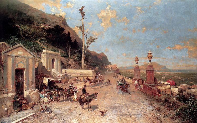 El camino de Monreale, Palermo - Franz Unterberger Richard