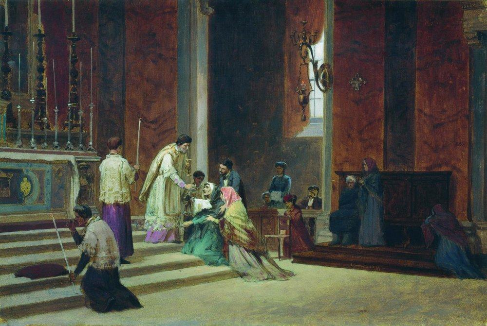 The Catholic Mass Fyodor Bronnikov WikiArt Encyclopedia Of 