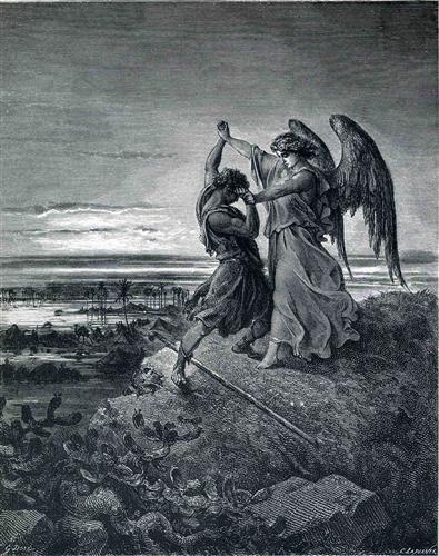 Jacob Wrestling with the Angel - Gustave Dore