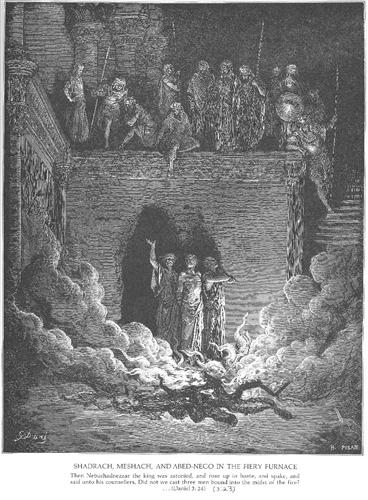 Shadrach, Meshach and Abednego in the Furnace - Gustave Dore