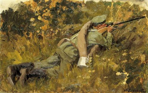 The soldier on the position - Ivan Vladimirov