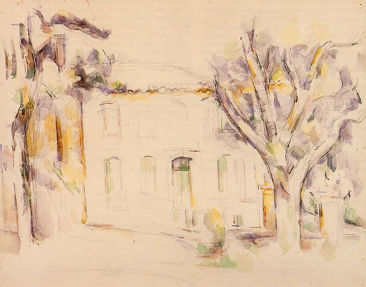 House In Provence Paul Cezanne Wikiart Org Encyclopedia Of Visual Arts