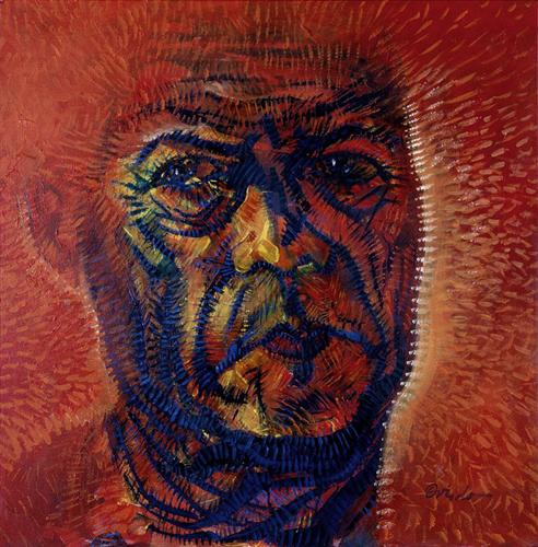Red Self-Portrait - Ramon Oviedo
