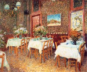 Interior de un restaurante, Vincent van Gogh