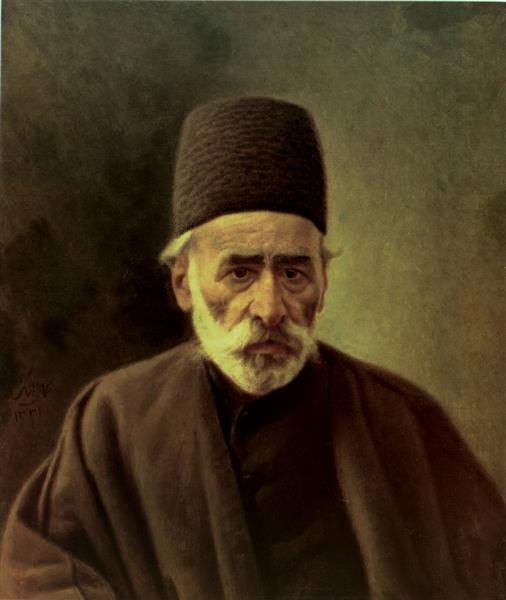 Portrait of Mohammad Hossein Foroughi, 1912 - Kamal-ol-Molk