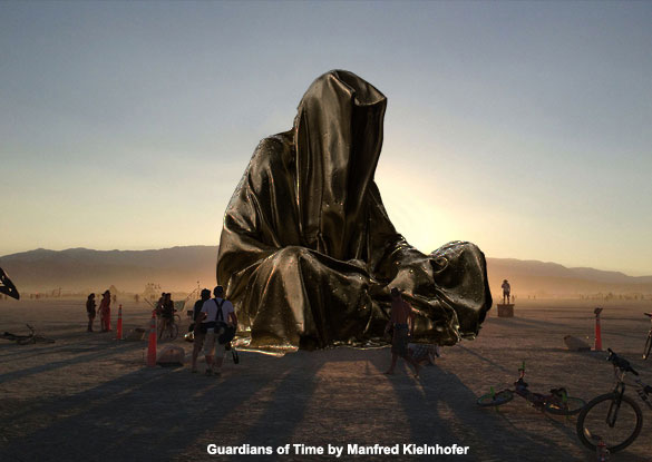 Guardians of Time Manfred Kielnhofer 3 D Art Monumental Large Scale Sculpture Statue Burning Man - Manfred Kielnhofer