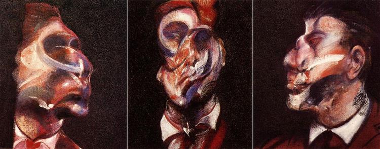 Three studies of George Dyer, 1966 - Francis Bacon