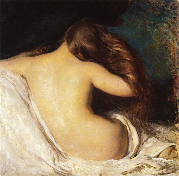 Woman Drying Her Hair, c.1899 - Джозеф Родефер Де Камп