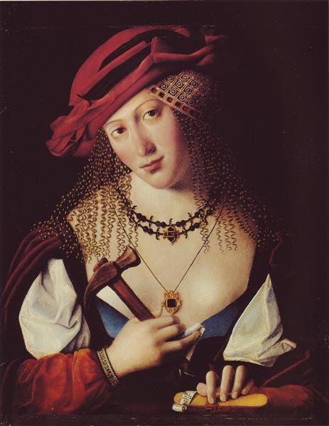 Portrait of Donna Ebrea Con Gli Attributi Di Joele - Bartolomeo Veneto
