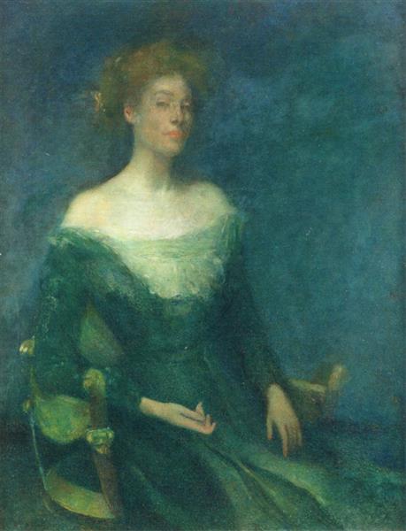 Lyda in Green, 1898 - Томас Уилмер Дьюинг