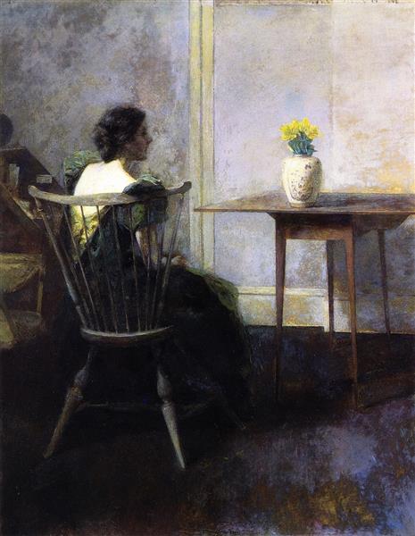 Yellow Tulips, 1908 - Thomas Wilmer Dewing
