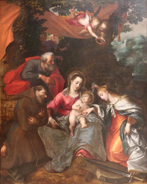 The Mystical Marriage of Saint Catherine, 1589 - Отто ван Веен