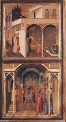 Scenes of the Life of St Nicholas - Амброджо Лоренцетті