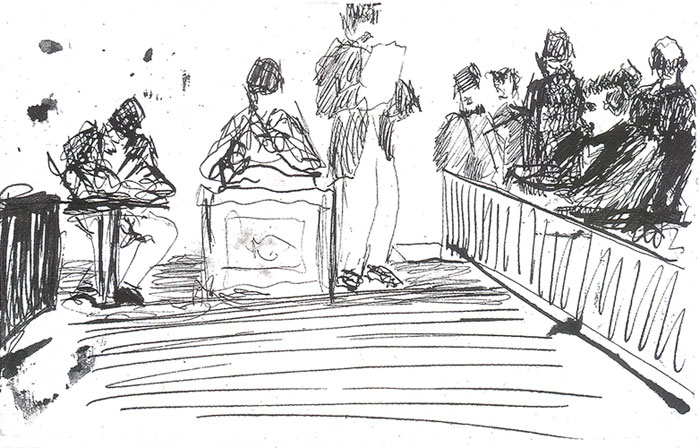 In the Court (sketch) - Mahmoud Saiid
