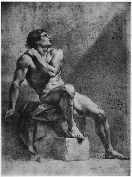Seated Male Nude, 1775 - Anton Raphael Mengs