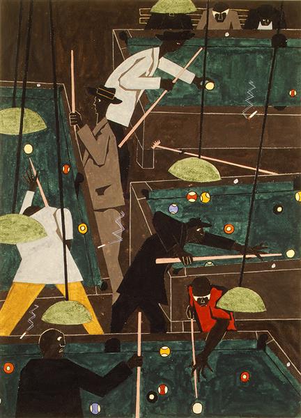 Pool Parlor, 1942 - Джейкоб Лоуренс