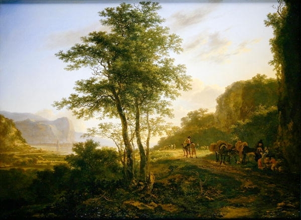 Italianate Landscape with Travellers on a Path, c.1646 - Jan Dirksz Both