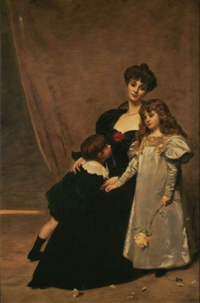 Madame Faydou and Her Children, 1897 - Каролюс-Дюран