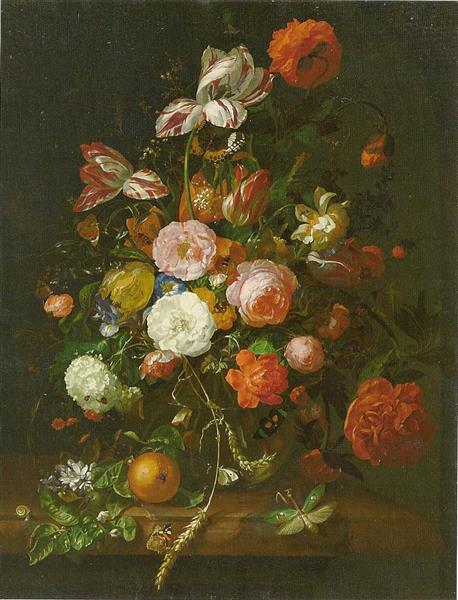 Still Life of Flowers, 1708 - Рашель Рюйш