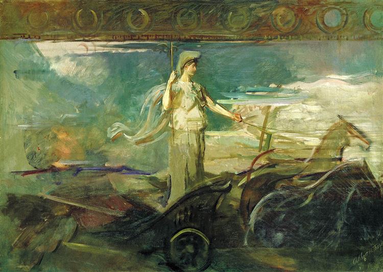 Minerva in a Chariot, 1894 - Эббот Хэндерсон Тайер