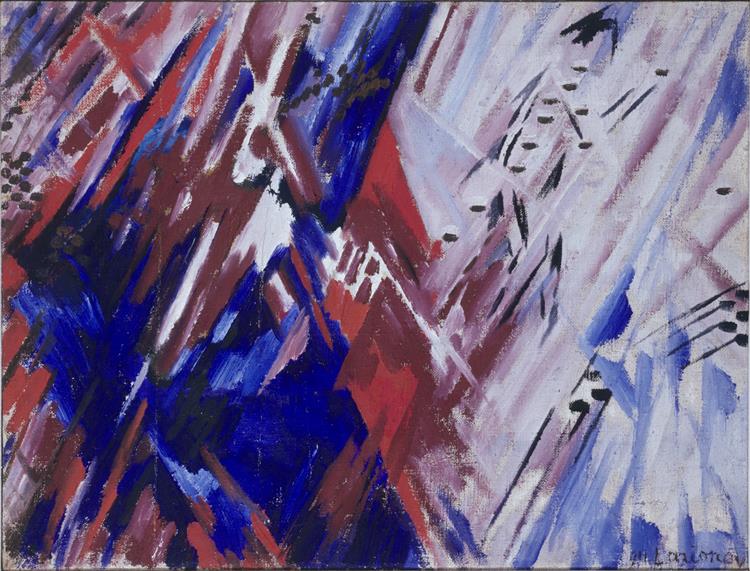 Red and Blue Rayonism (Beach), 1911 - Michail Fjodorowitsch Larionow