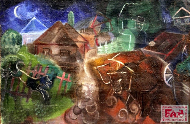 Willage. Night, 1928 - Victor Palmov