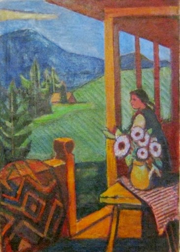 On a Verandah, 1966 - Margit Sielska-Reich