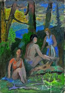 Girls at the Edge of the Forrest - Roman Selsky