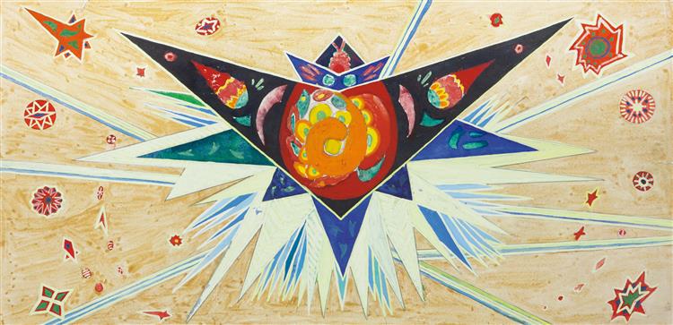 Sketch for Fire Flower Mosaique, c.1960 - Alla Horska