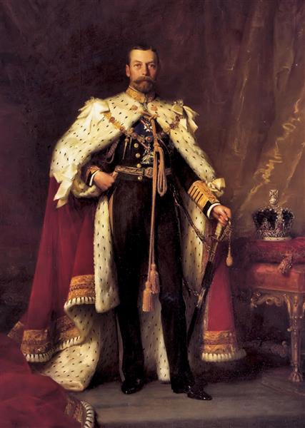 George V in Coronation Robes., 1911 - Luke Fildes