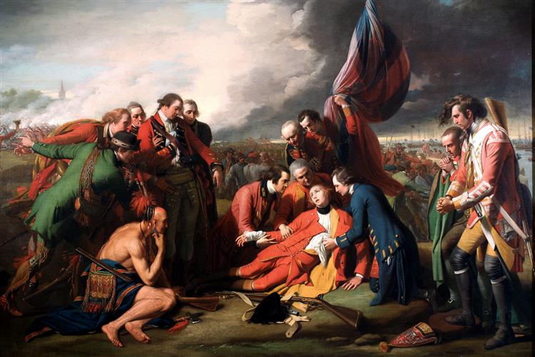 Смерть генерала Вольфа, 1770 - Бенджамин Уэст