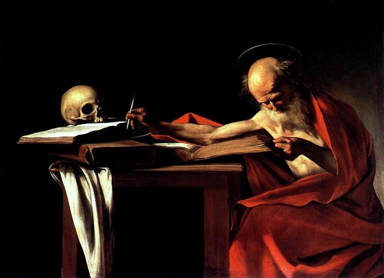 Saint Jerome Writing, c.1605 - Caravaggio - WikiArt.org