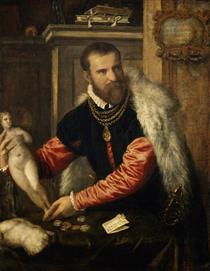 Portrait of Jacopo Strada - Ticiano Vecellio