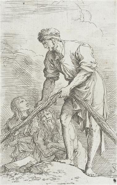 a Man Hauling a Net, 1657 - Salvator Rosa