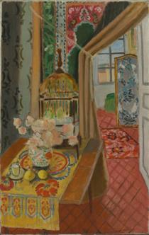 Interior, Flowers and Parakeets - Henri Matisse