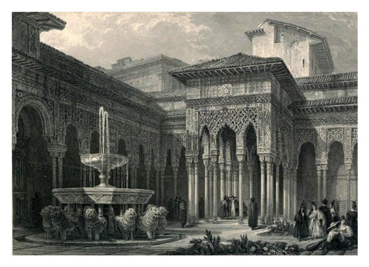 El Patio De Los Leones, 1833 - Дэвид Робертс