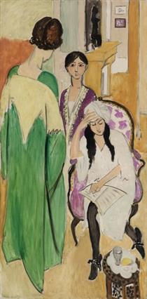 Three Sisters with An African Sculpture - Henri Matisse