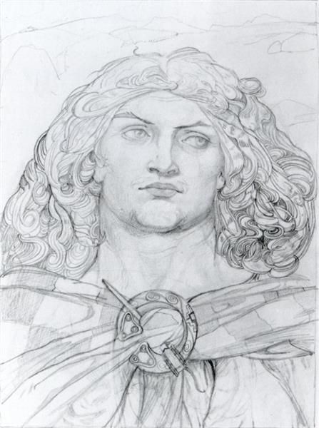 Drawing of the Irish Mythological Hero - John Duncan