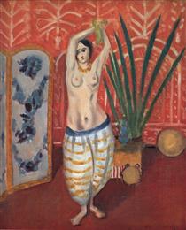 Odalisque with a Green Plant and Screen - Henri Matisse