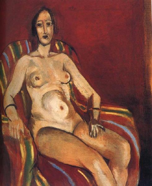 Nude in Front of a Red Background, 1923 - Анри Матисс
