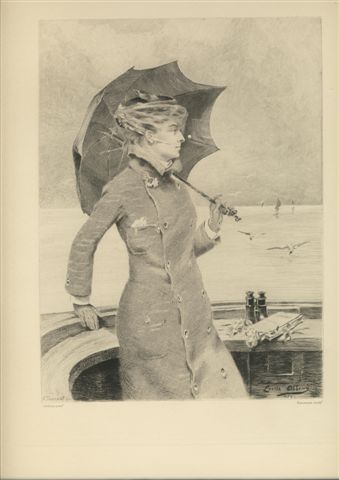 Femme au parapluie - Louise Abbéma