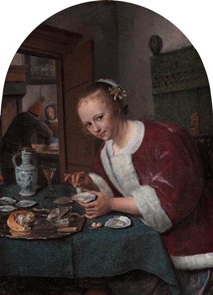 Jeune Femme mangeant des huîtres, 1658 - 1660 - Jan Steen