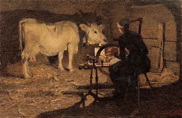 Spinning, 1891 - Джованни Сегантини
