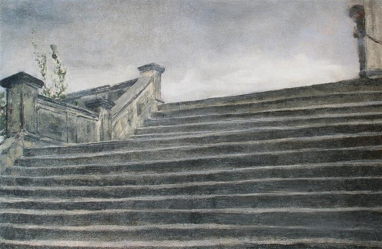 Stair study, 1885 - Giovanni Segantini