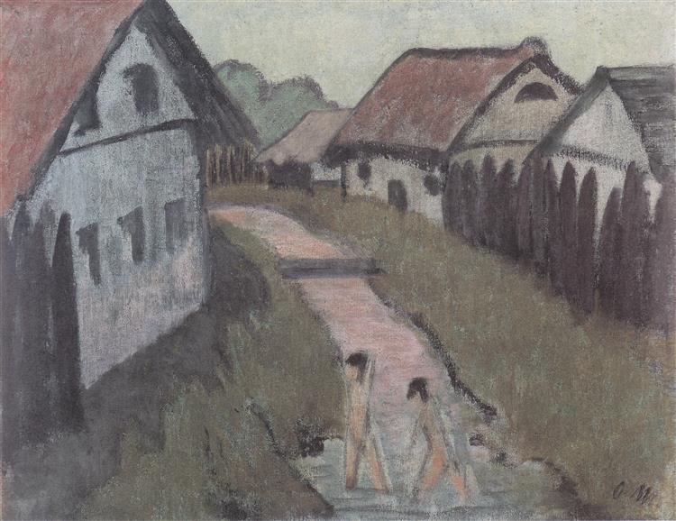 Zigeunerkind Im Dorf, 1928 - Отто Мюллер