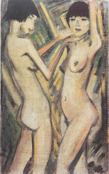Zwei Mädchen, 1920 - Otto Mueller