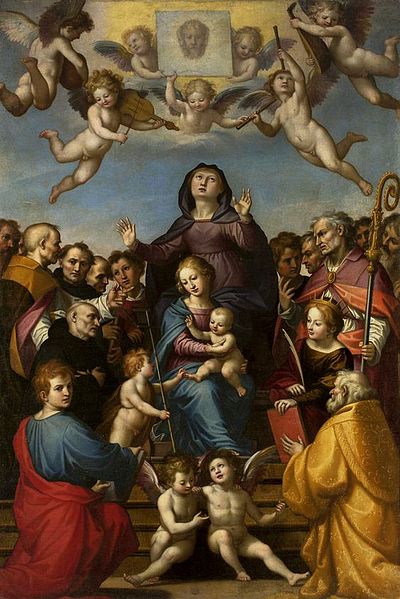 Madonna and Child with Saint Anne and the patron saints of Florence, c.1510 - Fray Bartolomeo
