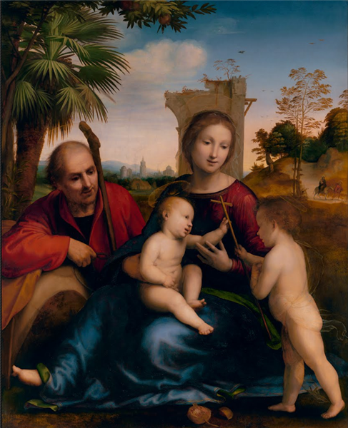 The Rest on the Flight into Egypt with St. John the Baptist, 1509 - 巴爾托洛梅奧