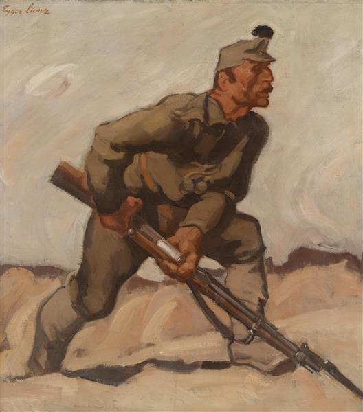 Kaiserschütze (dolomitenwacht), 1916 - Albin Egger-Lienz