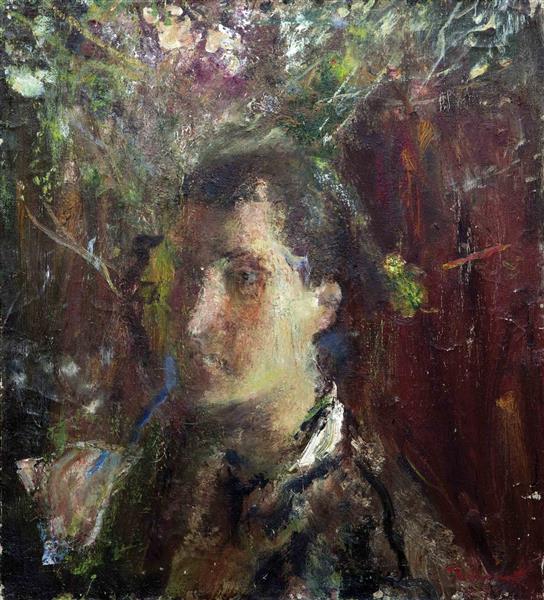 Male Portrait, 1985 - Oleg Holosiy